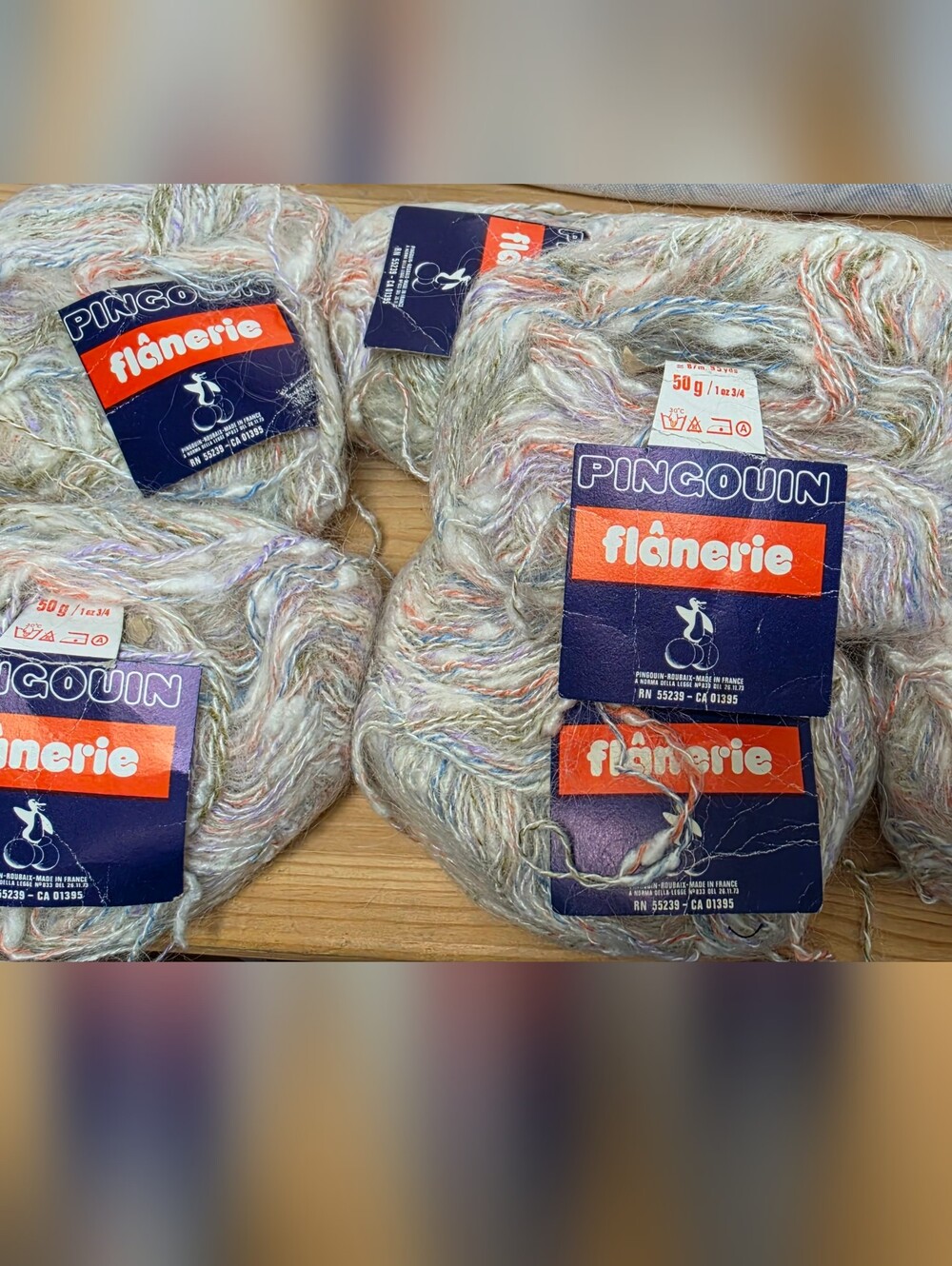 Vintage Pingouin Flânerie Multicolor Yarn 75% Acrylic 25% Mohair